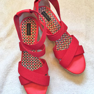 Lands' End Red Platform sandal